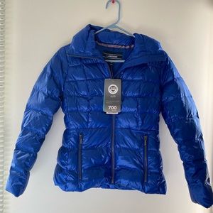 Cobalt blue down jacket coat 4p NWT
